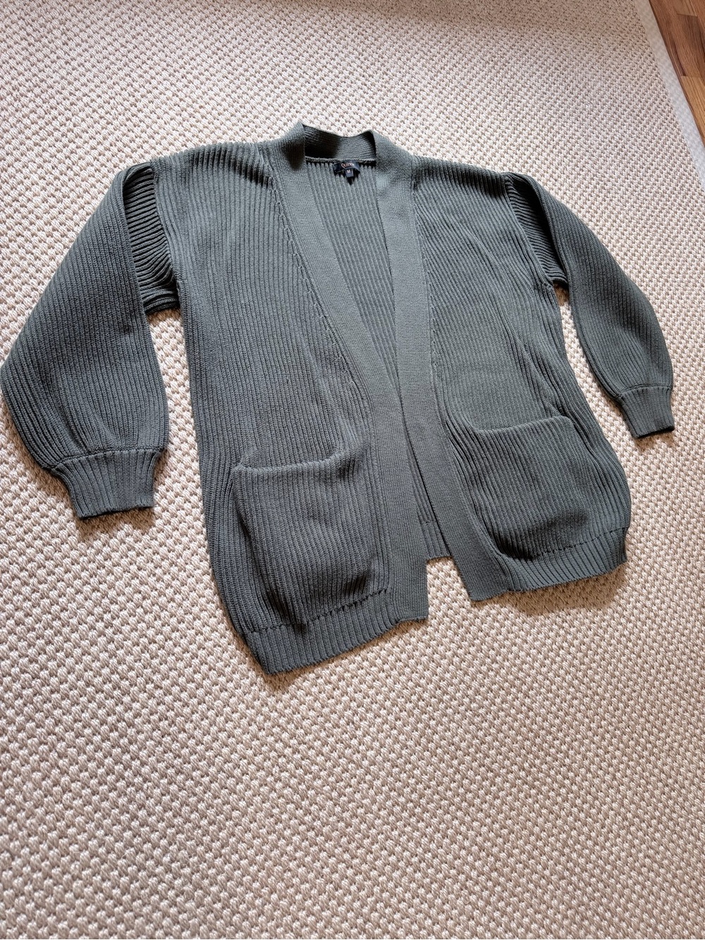 Quince Sweaters | Quince 100% Cotton Olive Green Cardigan Sweater, Size Medium - Picture 5 of 8